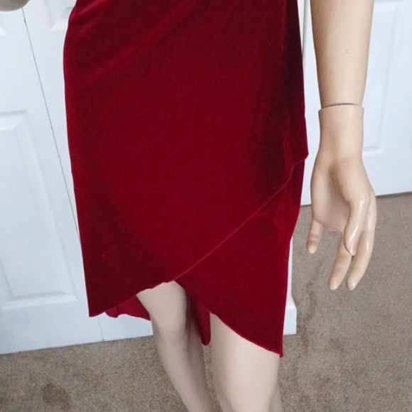 VINTAGE RED VELVET DRESS - Picture 6 of 17